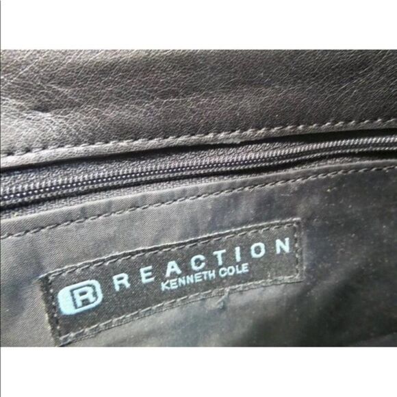 Kenneth Cole Reaction Pinstripe w Leather Bag Y - Picture 7 of 7